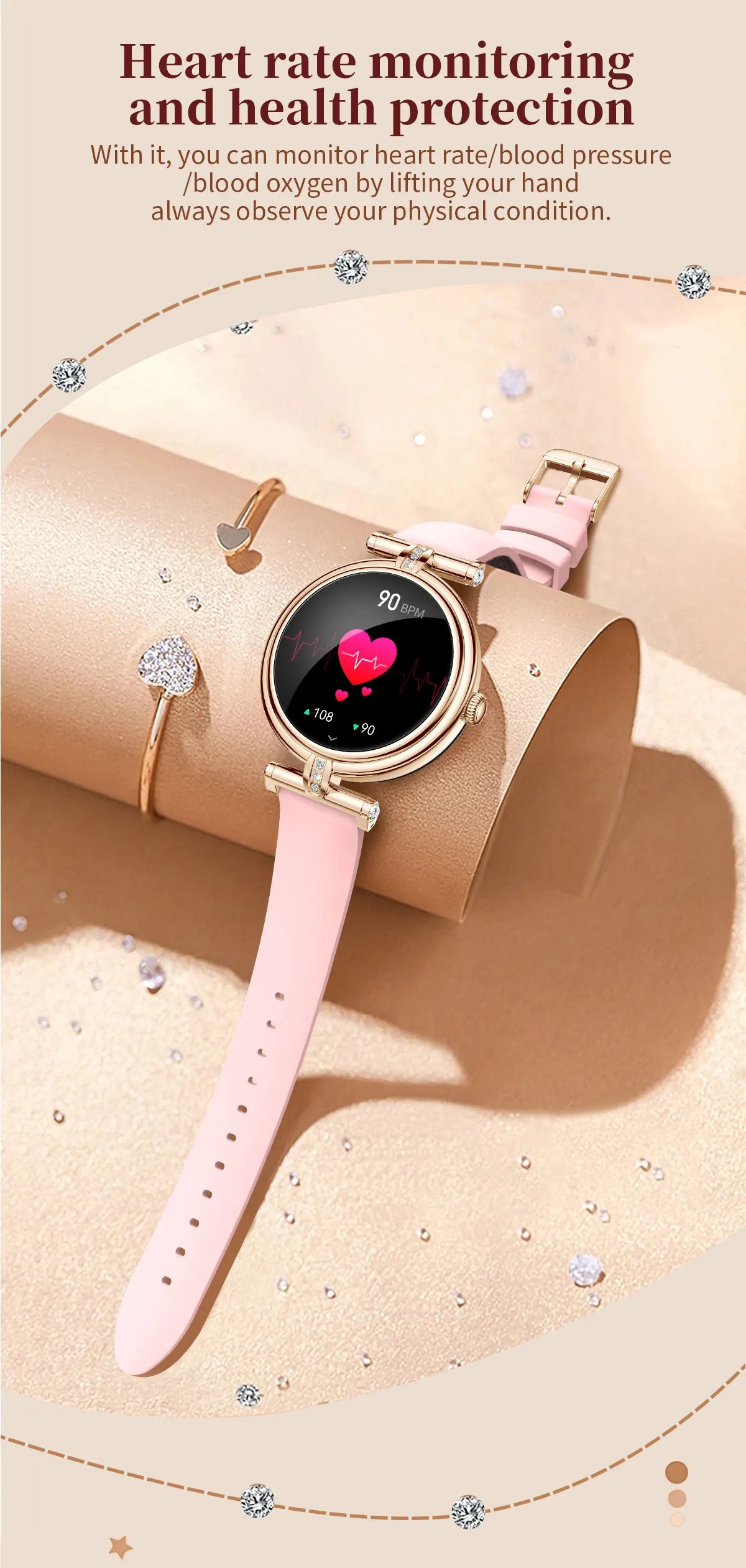 Flexerao Elena – Radiant Elegance Multi-Functional Smartwatch