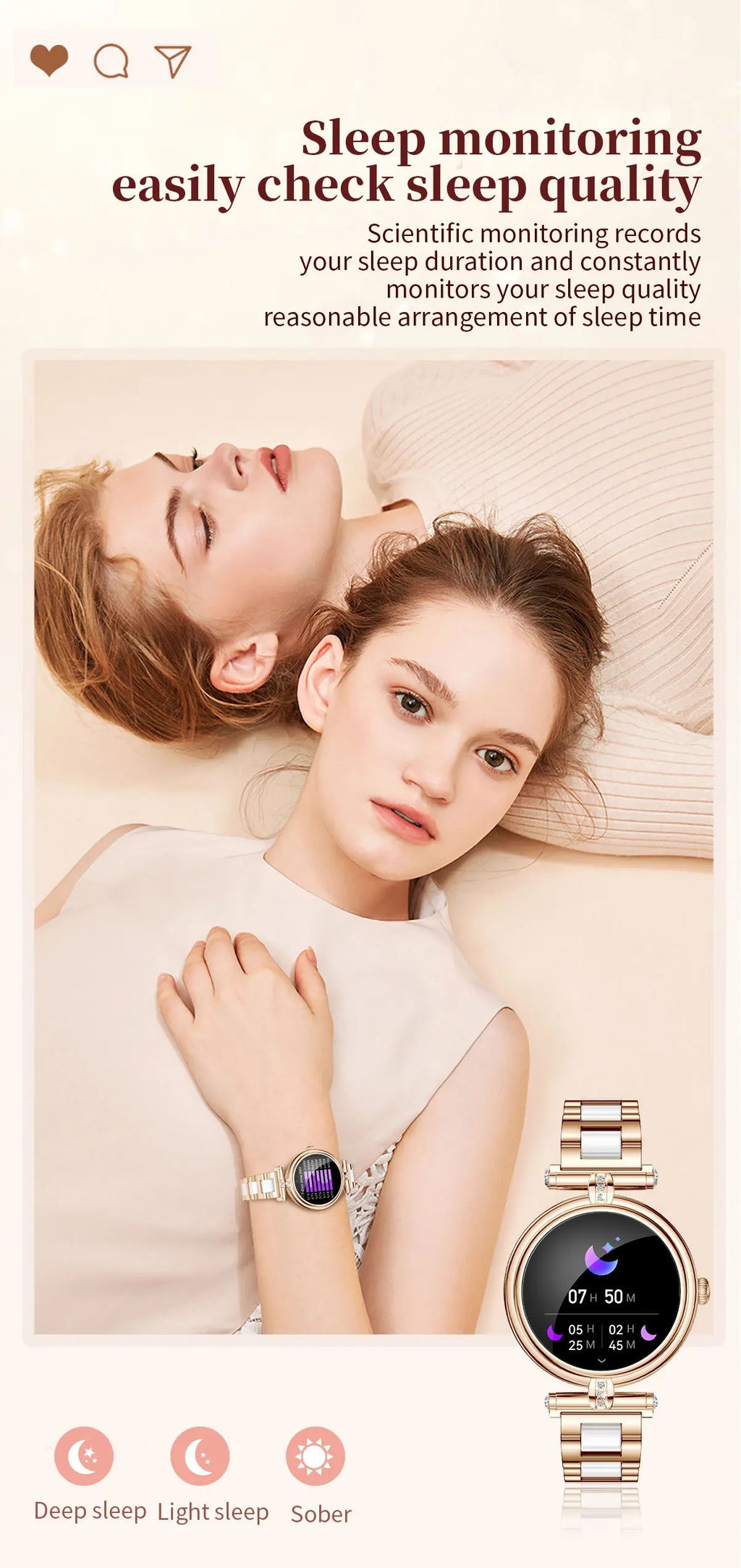 Flexerao Elena – Radiant Elegance Multi-Functional Smartwatch