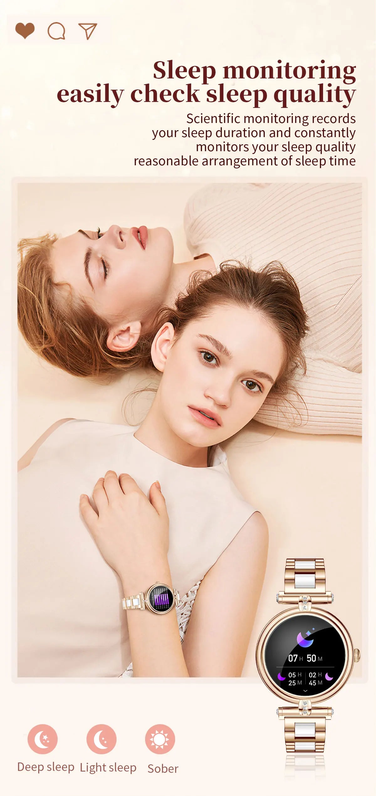 Flexerao Elena – Radiant Elegance Multi-Functional Smartwatch