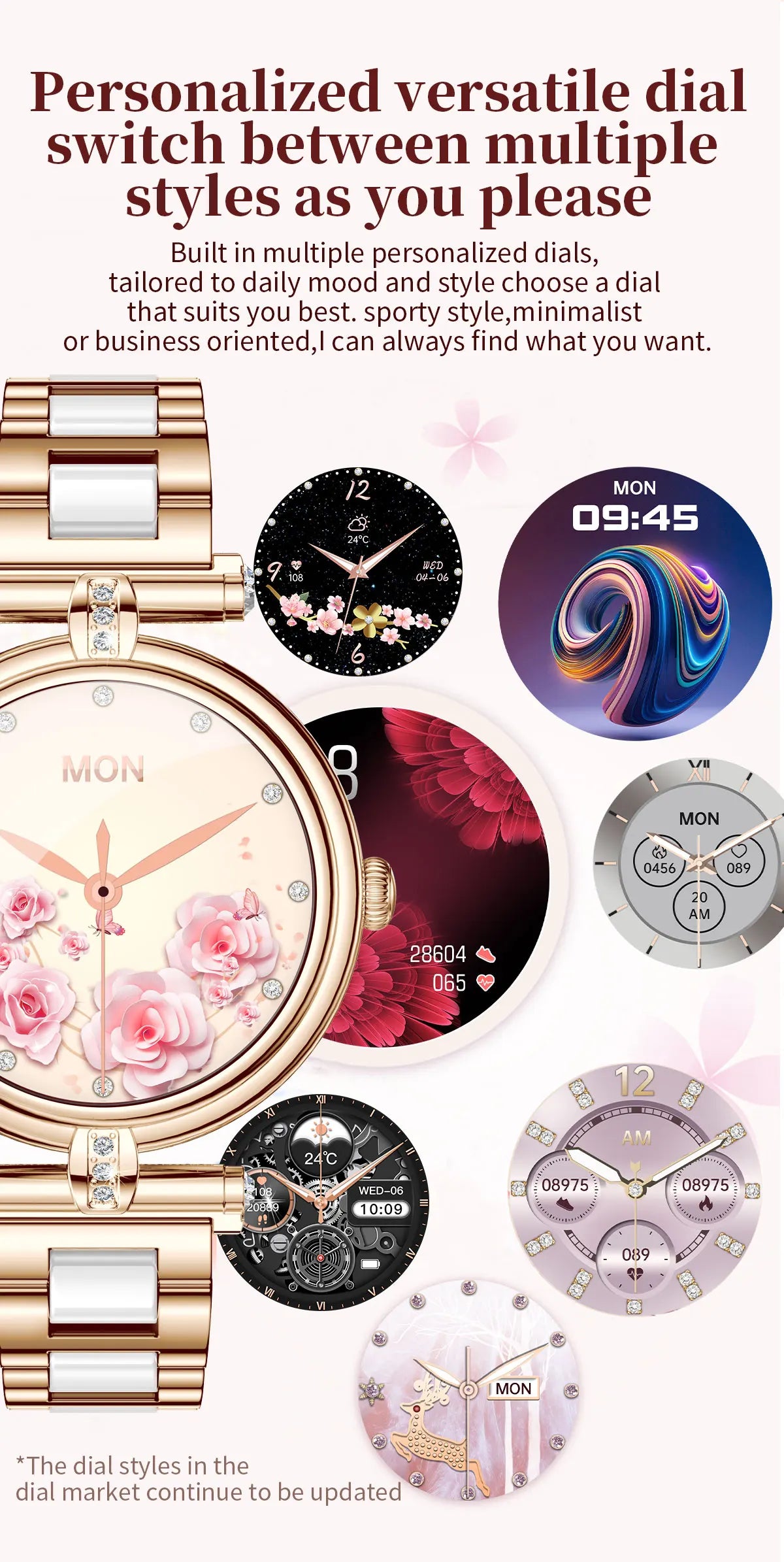 Flexerao Elena – Radiant Elegance Multi-Functional Smartwatch