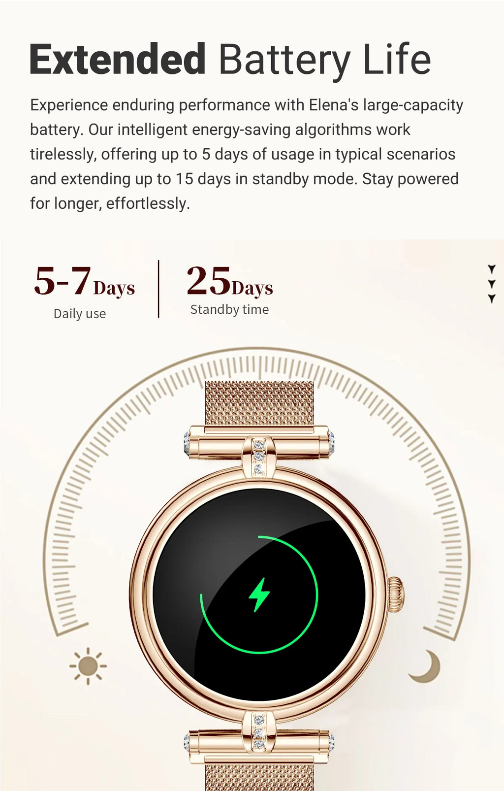 Flexerao Elena – Radiant Elegance Multi-Functional Smartwatch