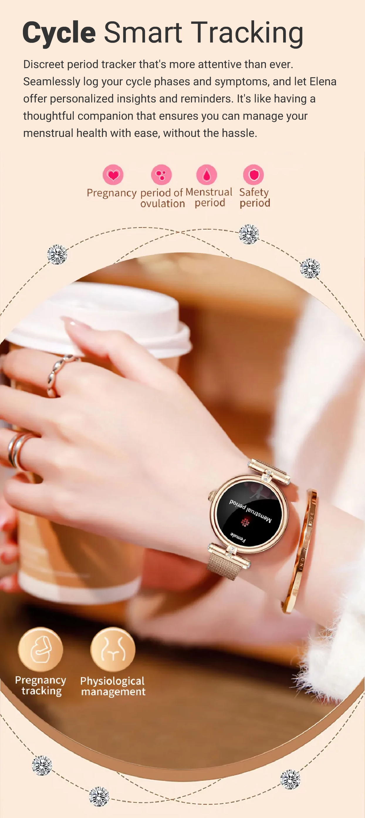 Flexerao Elena – Radiant Elegance Multi-Functional Smartwatch